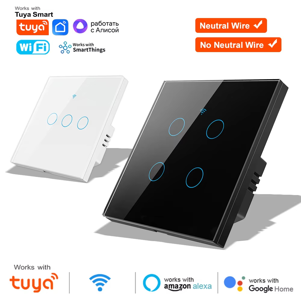 สวิตช์ไฟติดผนังแบบสัมผัส WiFi  - Smart Relay Tuya บทวิจารณ์และราคา