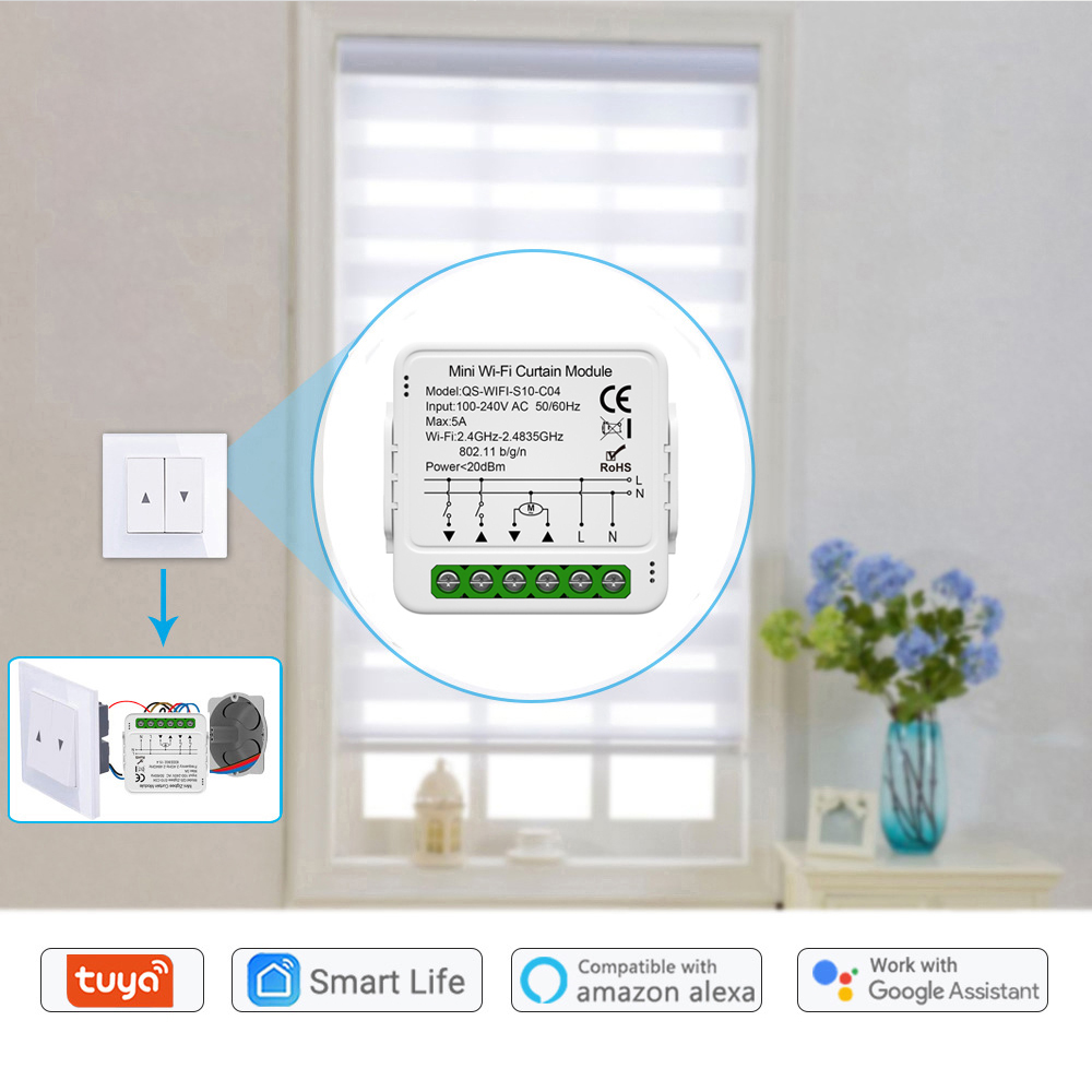 Tuya WiFi Zigbee สมาร์ทผ้าม่าน - Tuya 4 Channel บทวิจารณ์และราคา